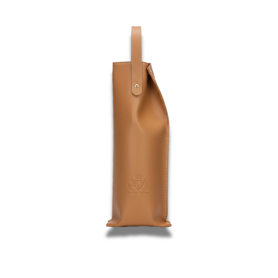 Premium light-brown Faux leather olive oil Bag